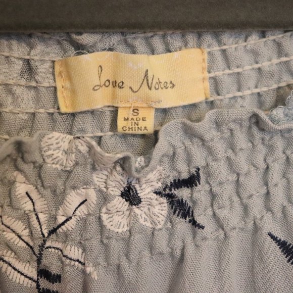 Off the Shoulder Light Blue Flower Top | 006 - Picture 3 of 4